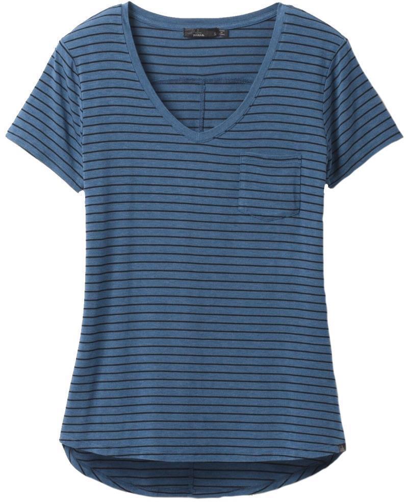 Foundation SS V-Neck Plus - Womens - admiral heather stripe 1