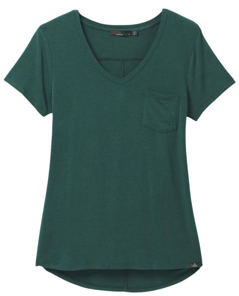 Foundation SS V-Neck - Womens - deep pine heather 1