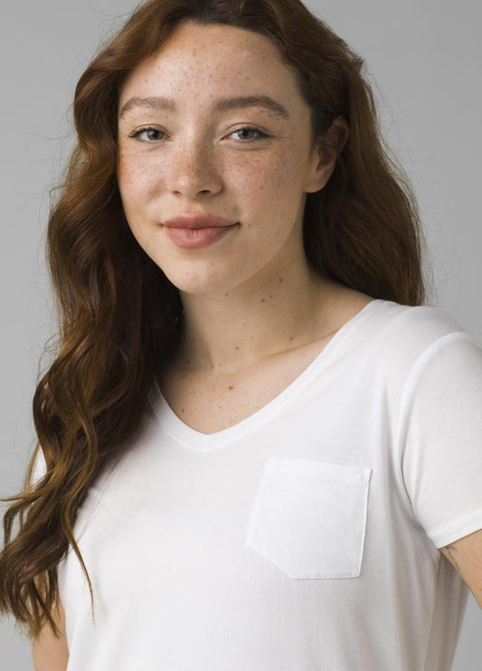 Foundation SS V-Neck - Womens - white 1