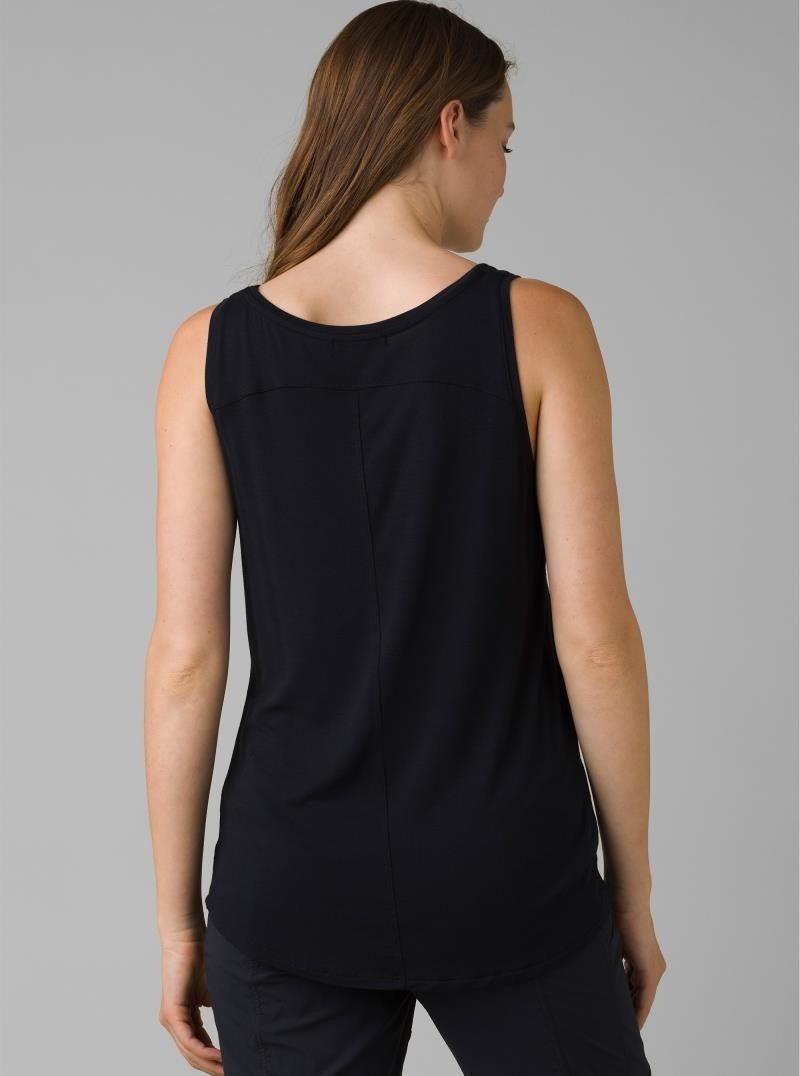 Foundation Scoop Neck Tank - Womens - black 1