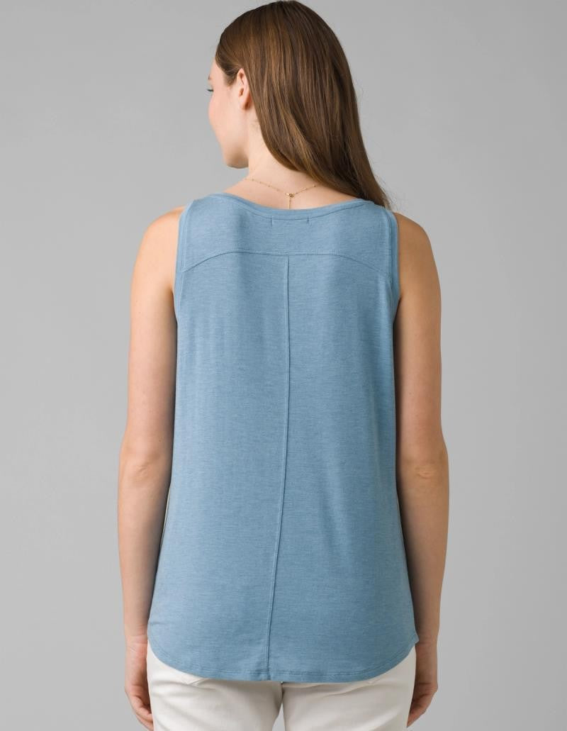 Foundation Scoop Neck Tank - Womens - sea mist heather 1