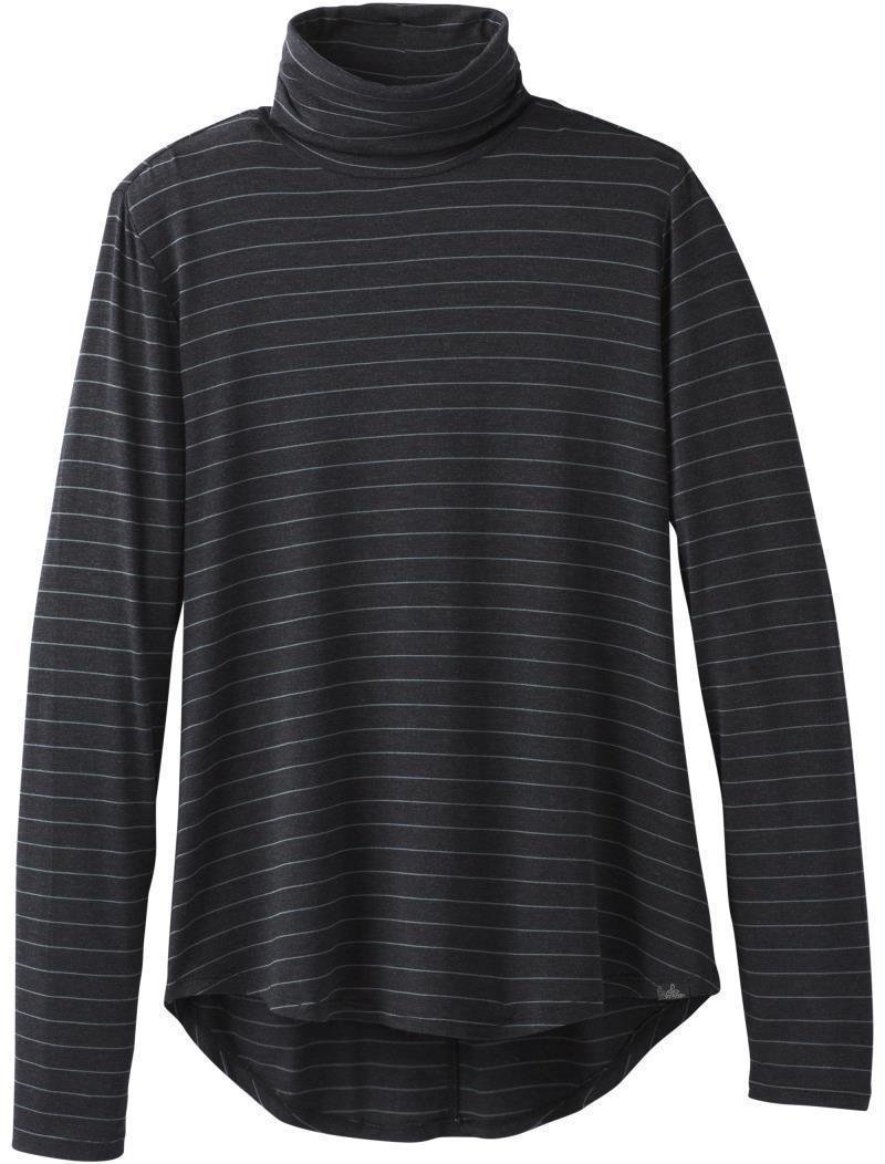 Foundation Turtleneck - Womens - Charcoal Heather Stripe 1