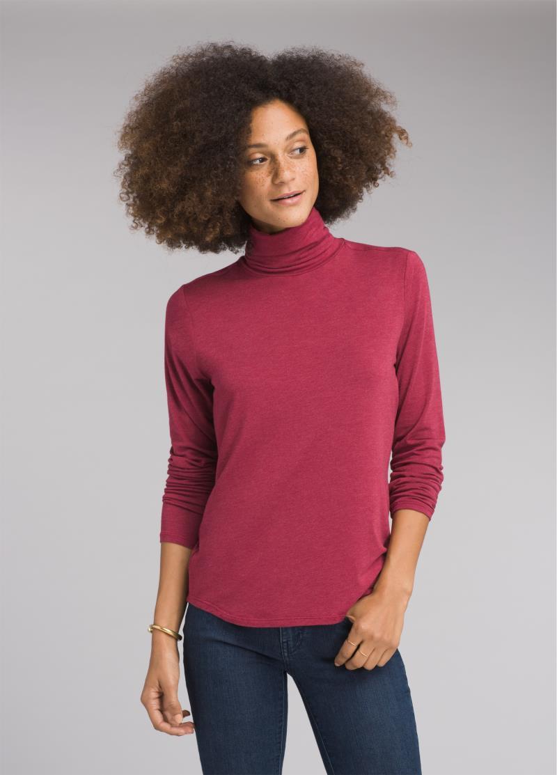 Foundation Turtleneck - Womens - Crushed Cran Heather 2