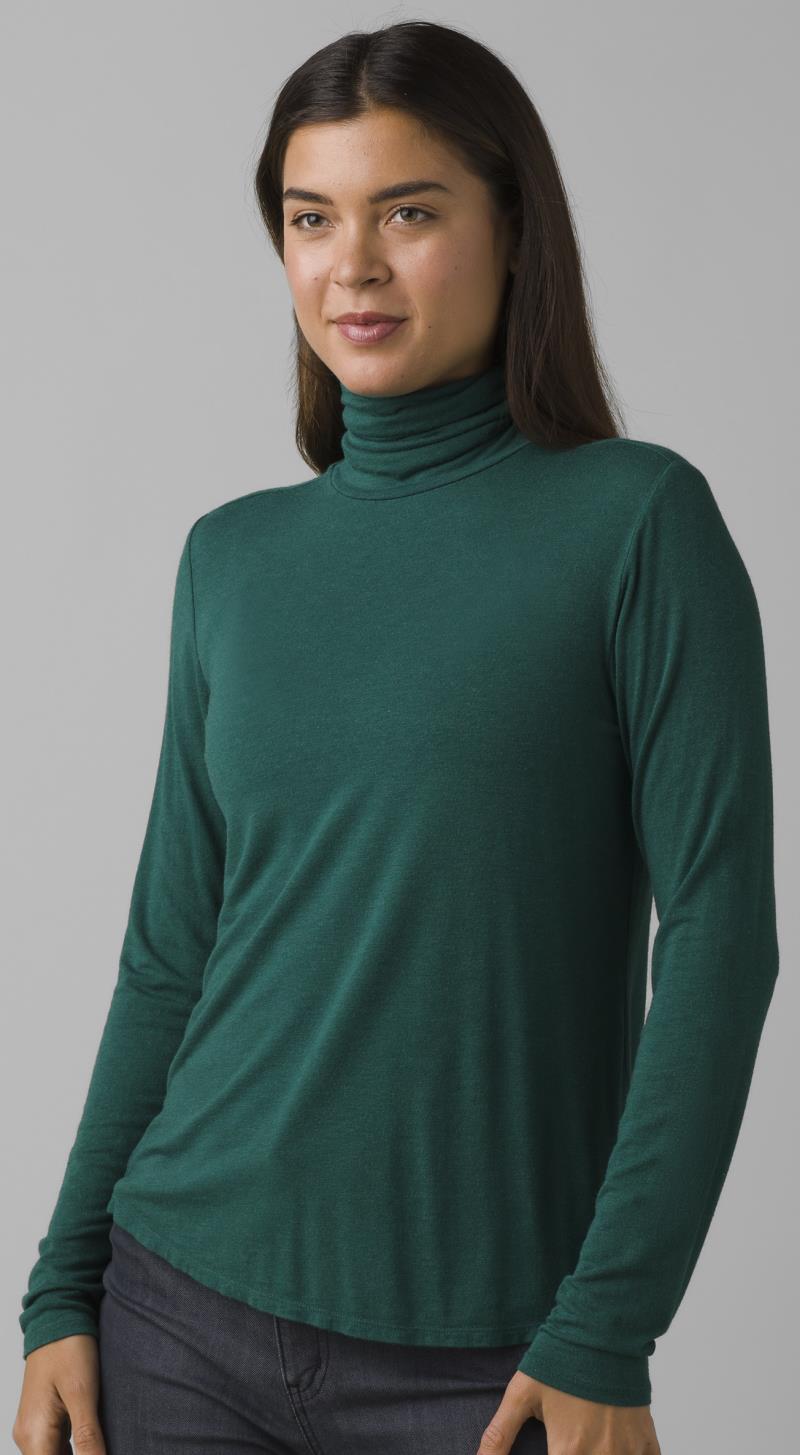 Foundation Turtleneck - Womens - Deep Pine Heather 2