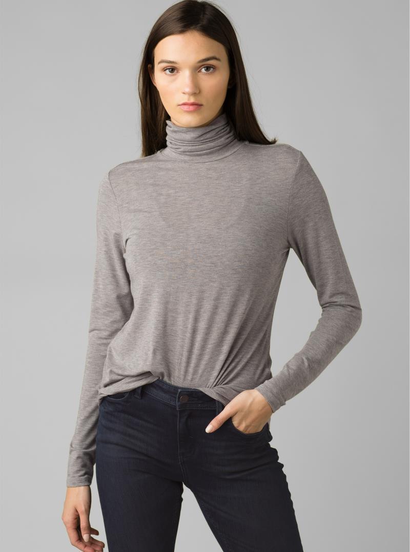 Foundation Turtleneck - Womens - Heather Grey 2