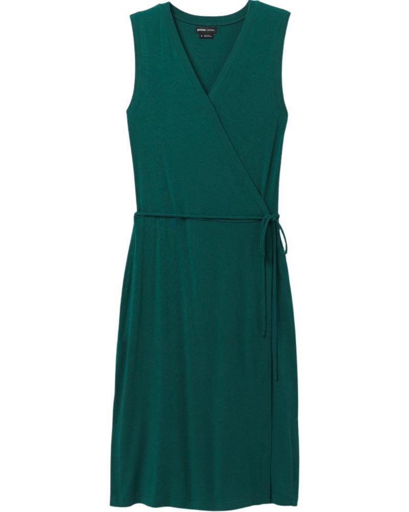 Foundation Wrap Dress - deep pine heather 1