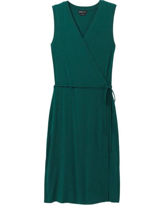 Foundation Wrap Dress - deep pine heather 1