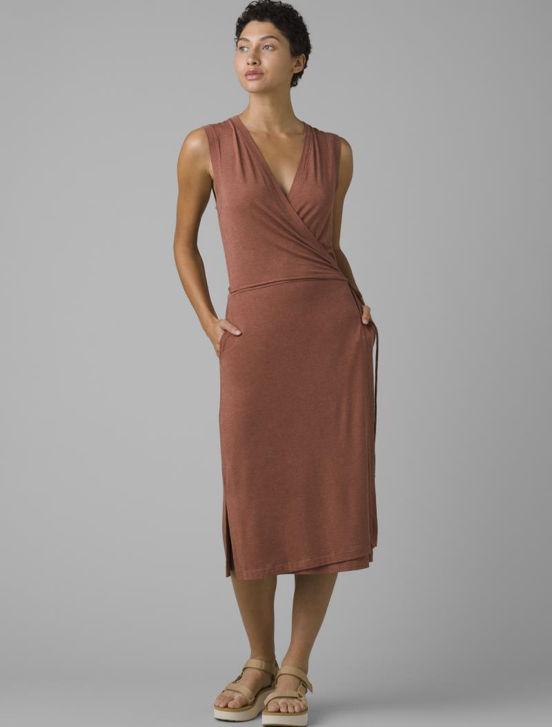 Foundation Wrap Dress - terra heather 1