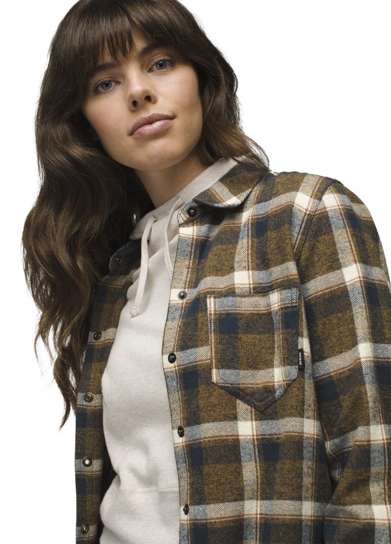 Golden Canyon Flannel - Womens - Dark Sepia 4