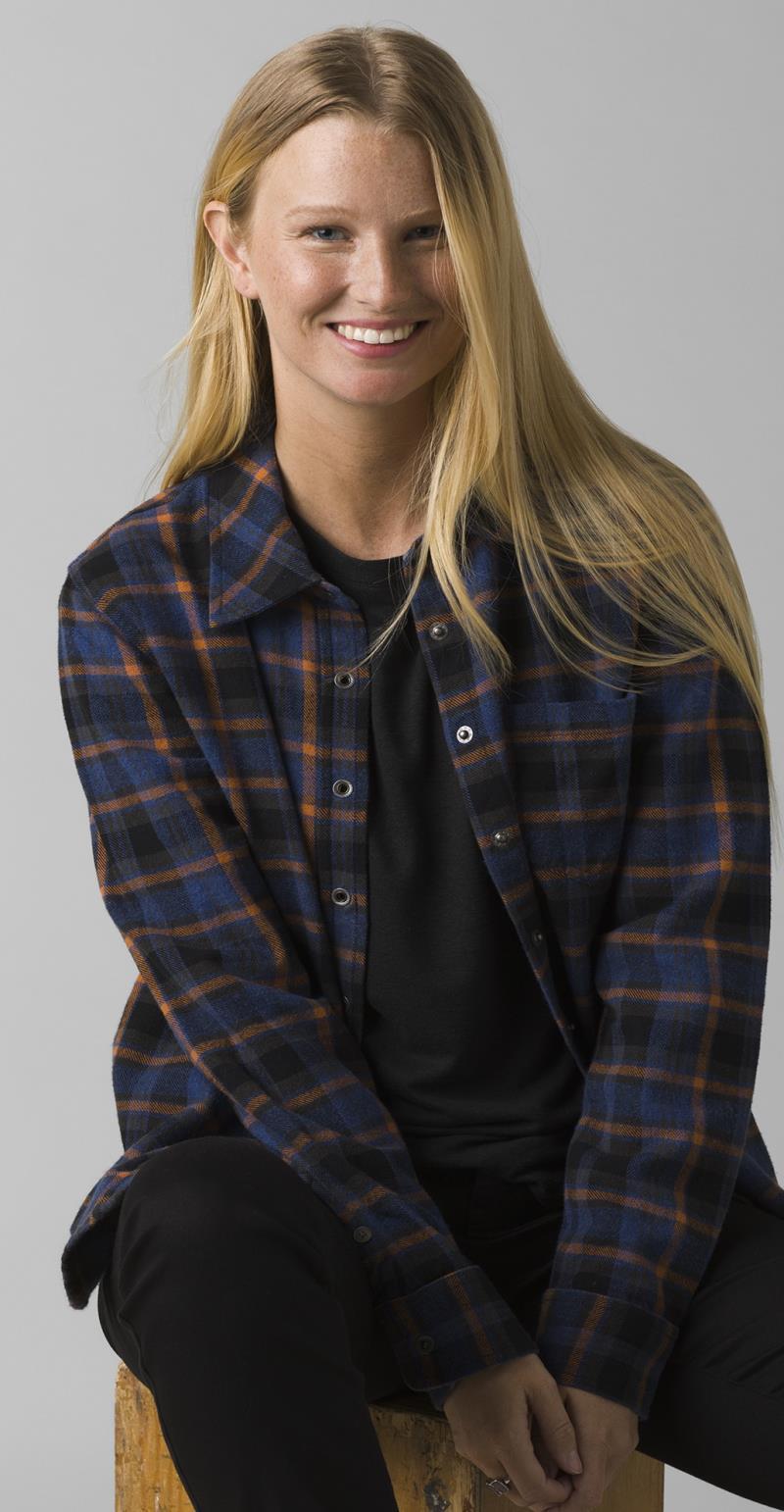 Golden Canyon Flannel - Womens - Rich Sapphire 4