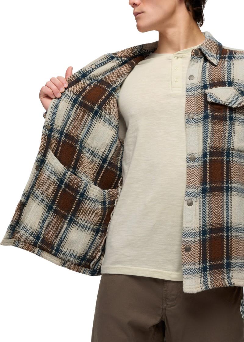 Happy Camp Flannel - Mens - stone 1