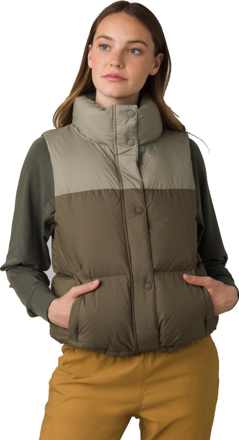 Hellebore Vest - Womens - sage colorblock 1