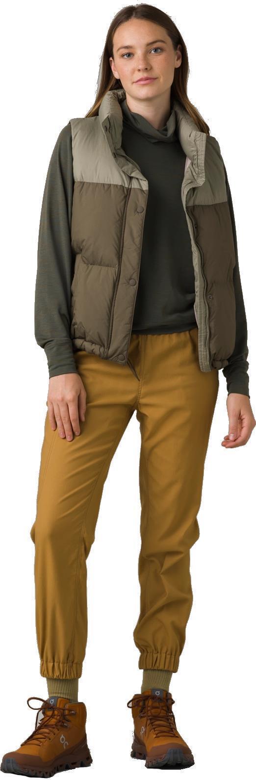 Hellebore Vest - Womens - sage colorblock 1