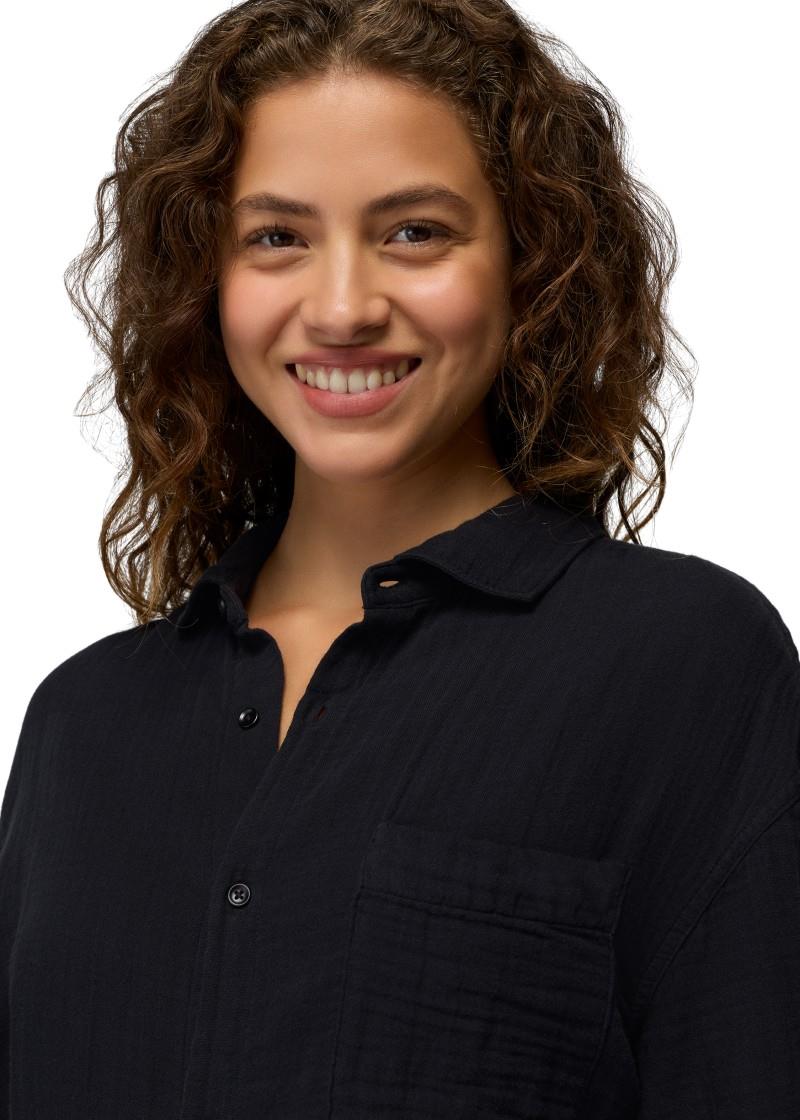Hideaways Button Down Top - Womens - black 1