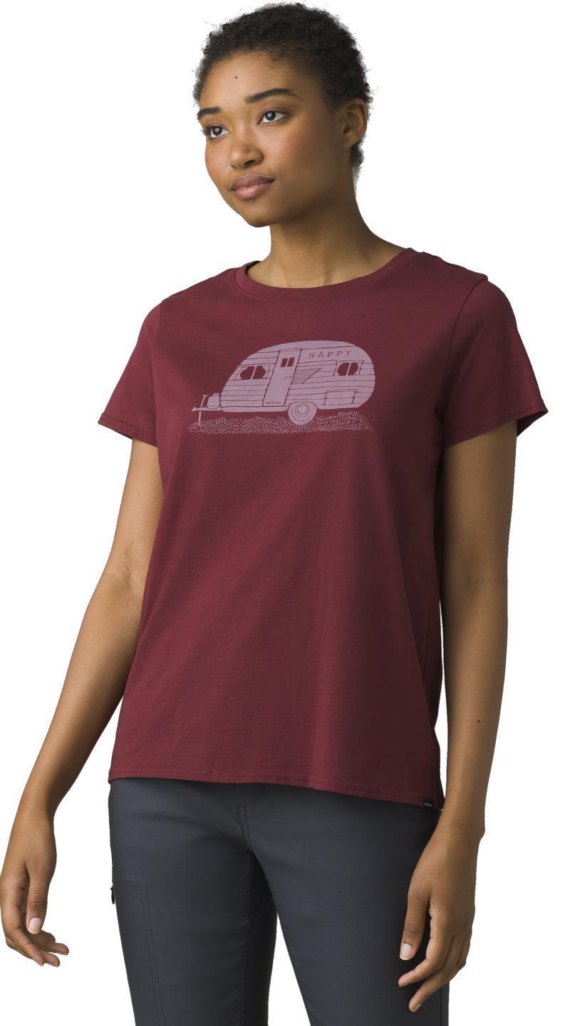 Journeyman Tee 2.0 - Womens - Maroon Happy Camper 2
