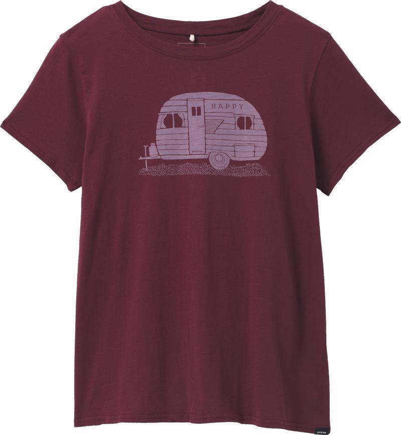 Journeyman Tee 2.0 - Womens - Maroon Happy Camper 1