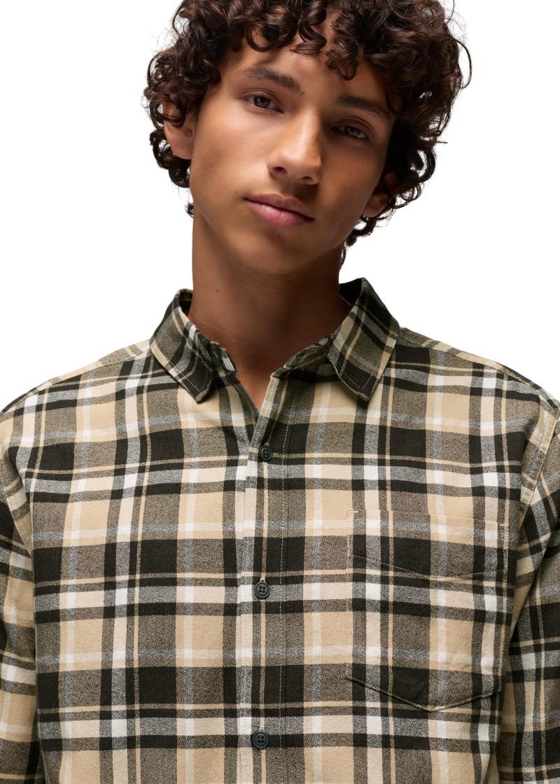 Los Feliz Flannel Shirt - Slim - Mens - stone 1