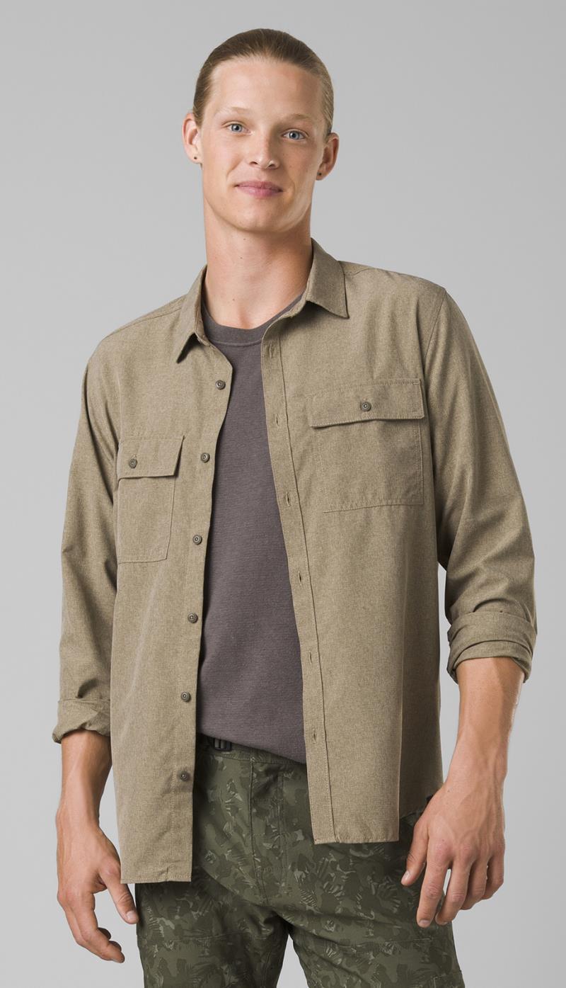 Lost Sol LS Shirt - Slim - Mens - Peat Heather 3