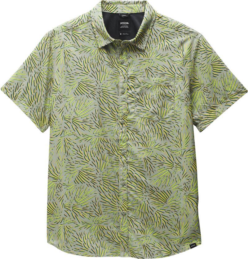 Lost Sol Printed SS Shirt - Mens - Juniper Green Fronds 1