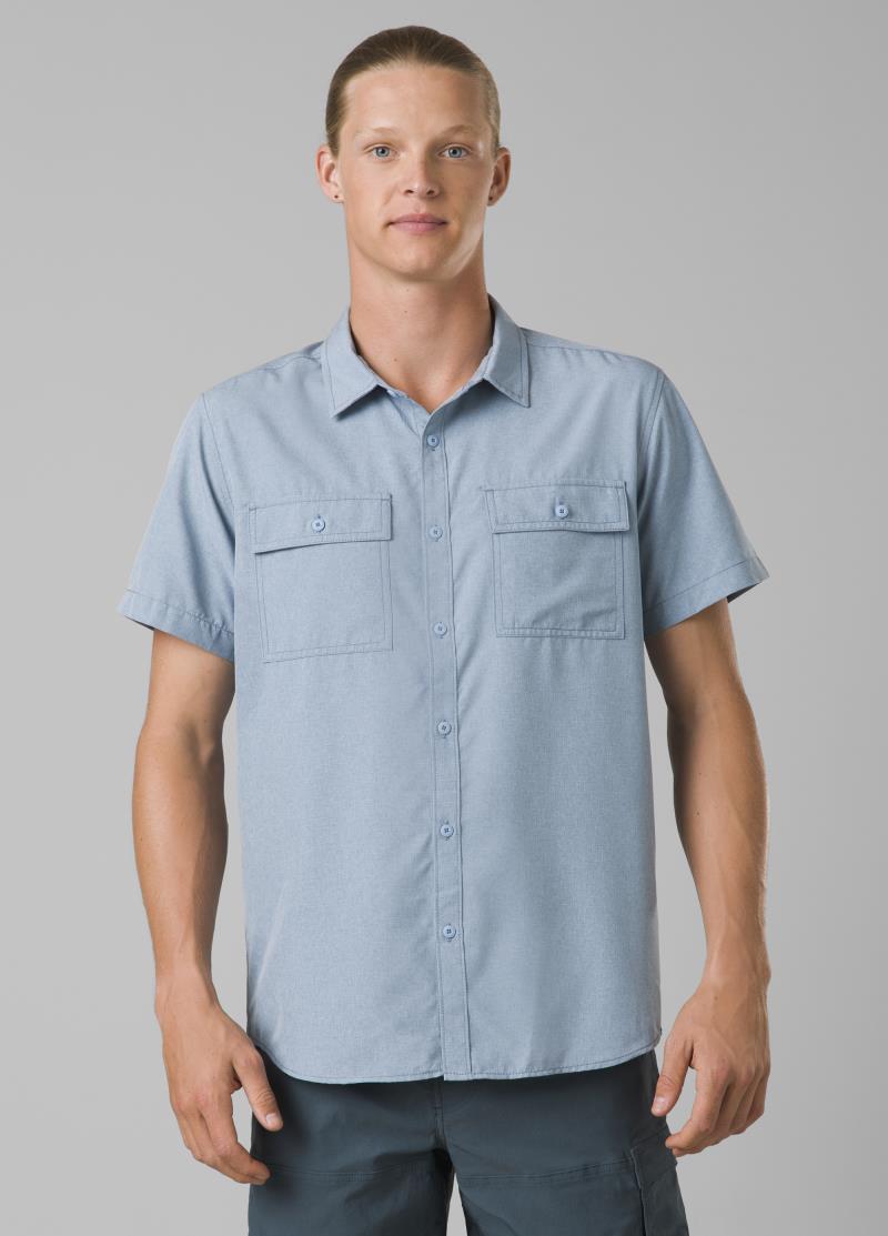 Lost Sol SS Shirt - Slim - Mens - Chambray Heather 2