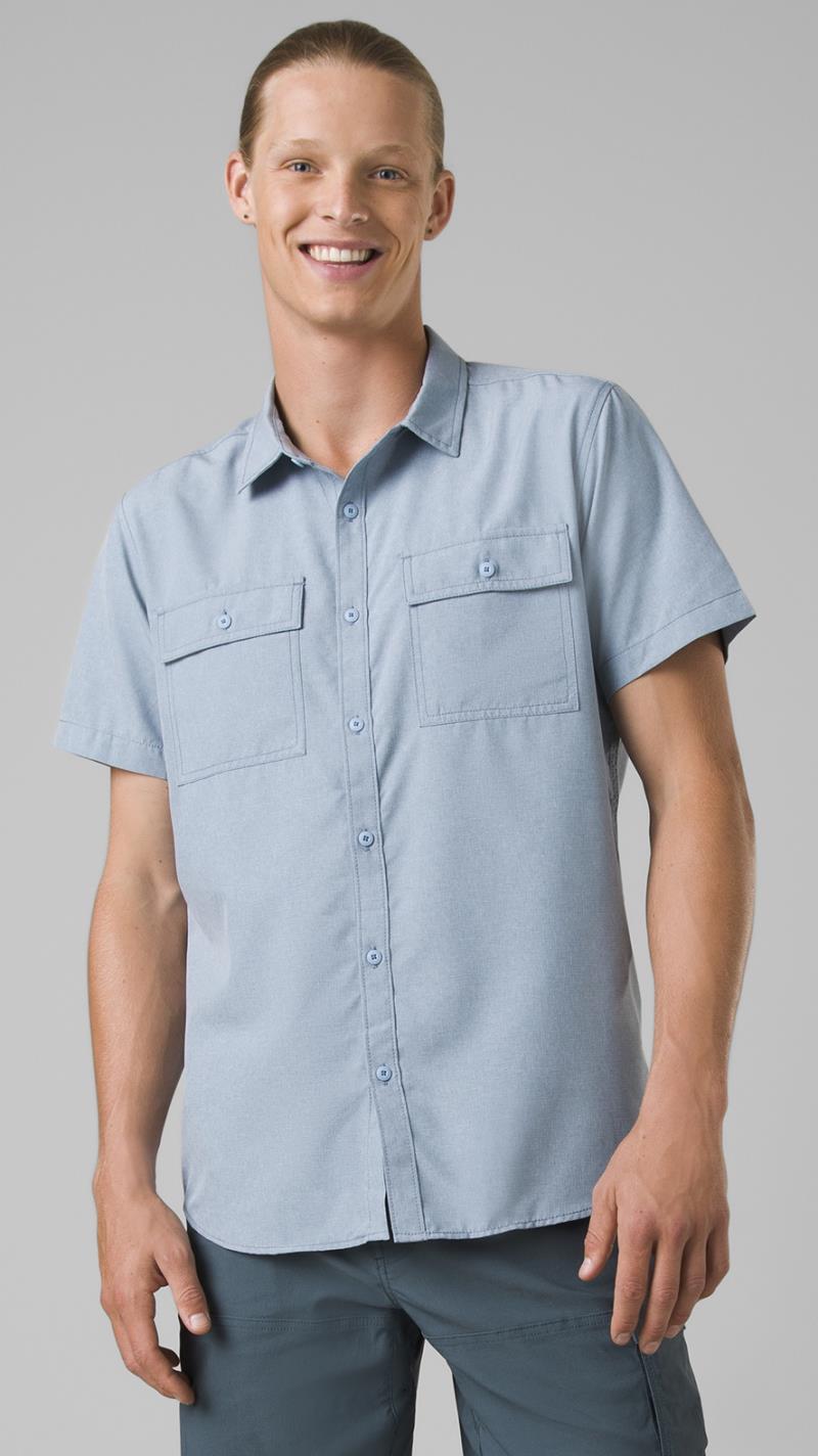 Lost Sol SS Shirt - Slim - Mens - Chambray Heather 3