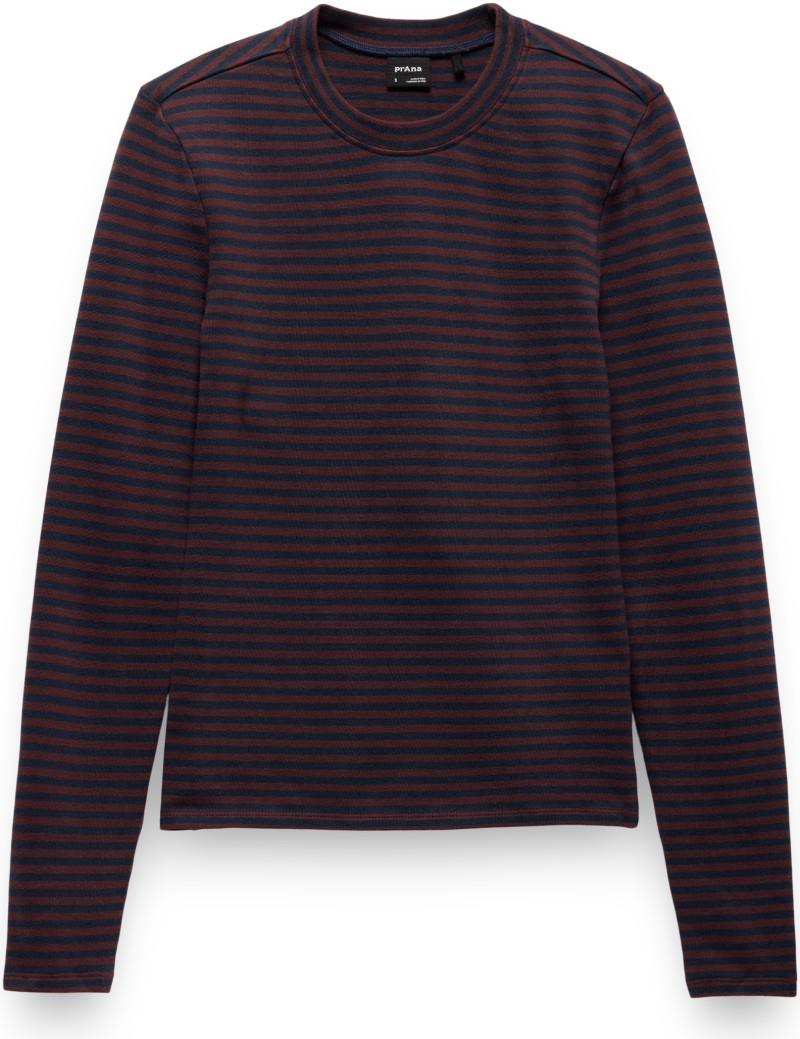 Lotus LS Tee - Womens - cacao stripe 1