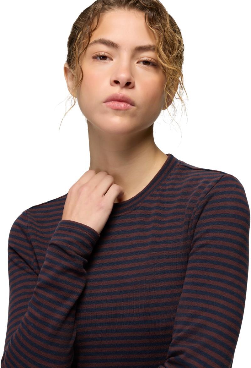 Lotus LS Tee - Womens - cacao stripe 1