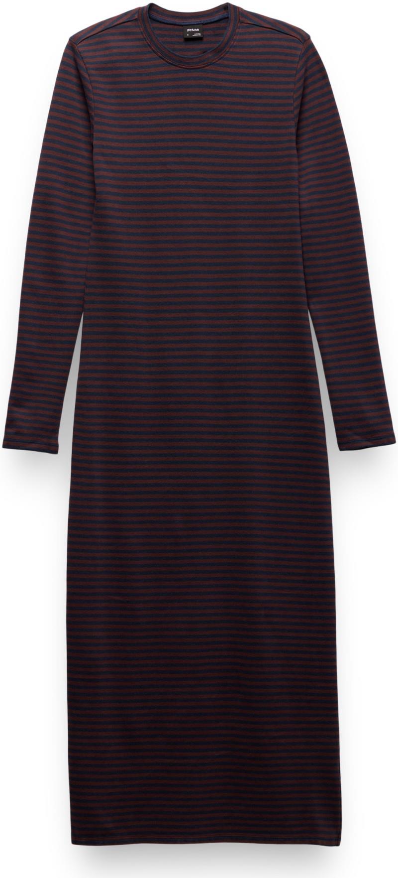 Lotus Midi Dress - cacao stripe 1