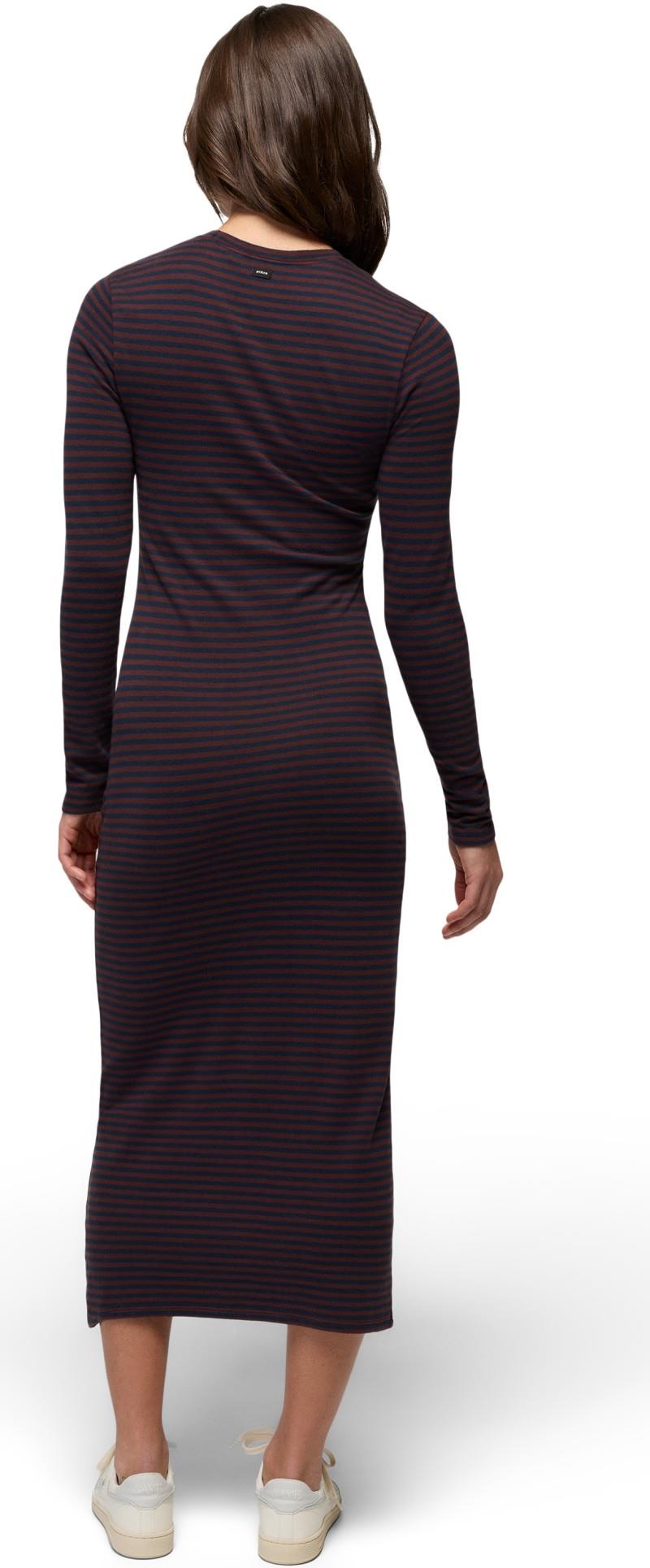 Lotus Midi Dress - cacao stripe 1