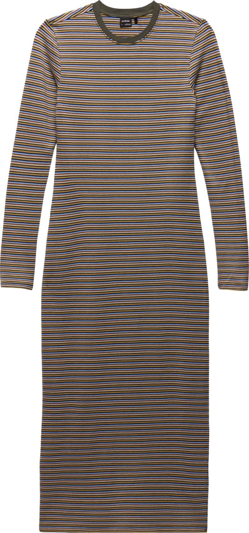 Lotus Midi Dress - long beach stripe 1