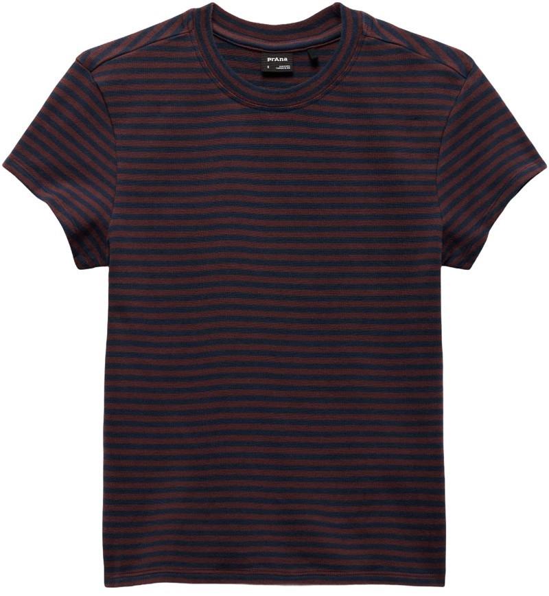 Lotus SS Tee - Womens - cacao stripe 1
