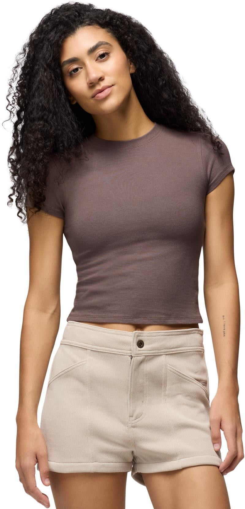 Lotus SS Tee - Womens - carob 1
