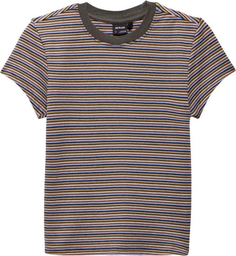 Lotus SS Tee - Womens - long beach stripe 1
