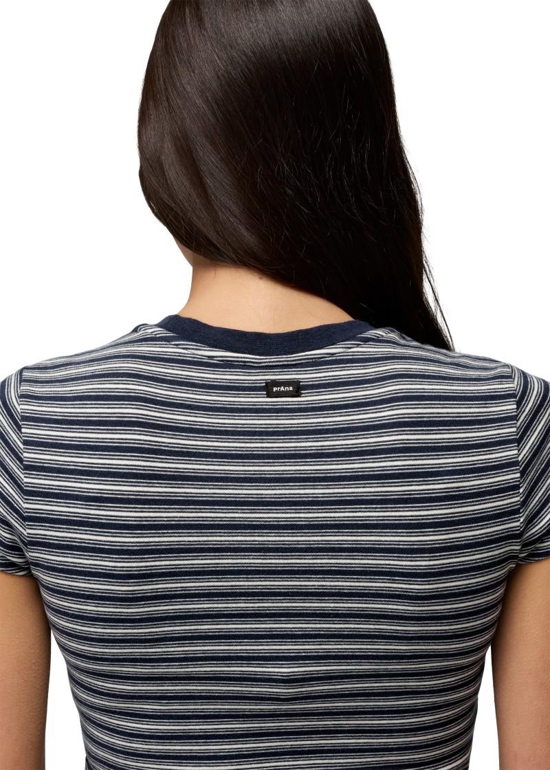 Lotus SS Tee - Womens - nautical stripe 1