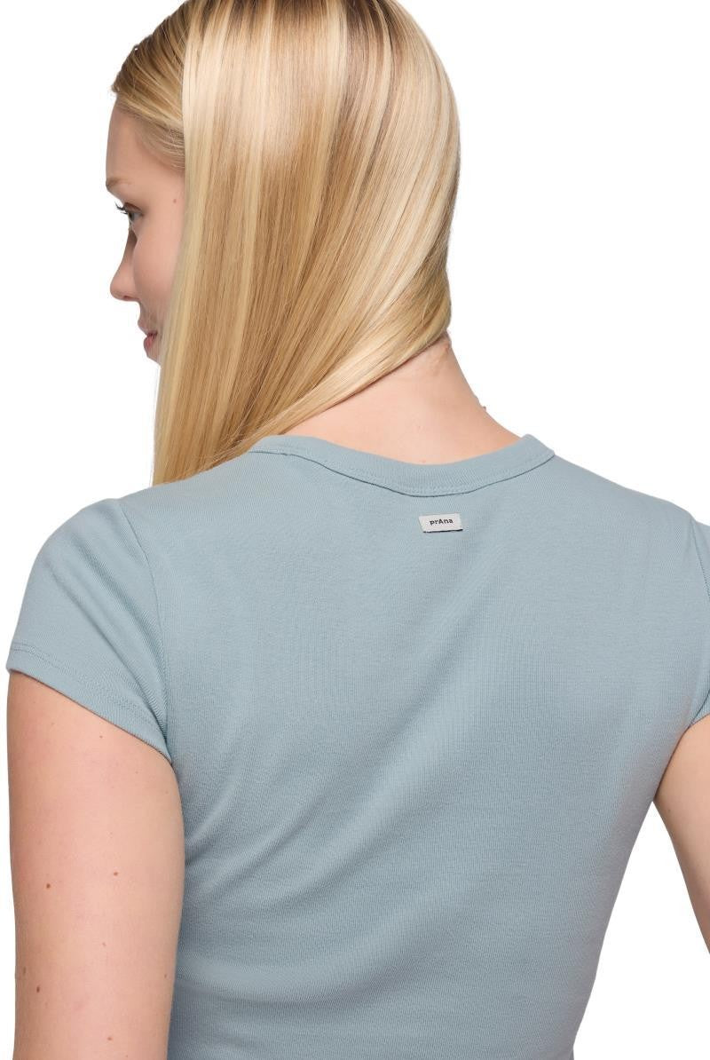 Lotus SS Tee - Womens - saltwater 1
