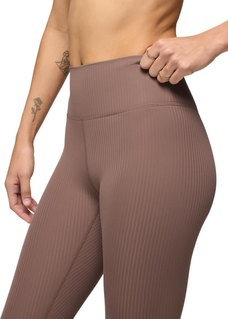 Luxara Rib 7/8 Leggings - Womens - carob 1