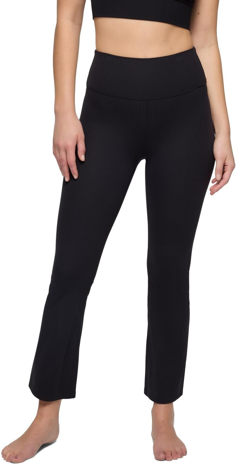Luxara Rib Flare Crop, Reg - Womens - black 1