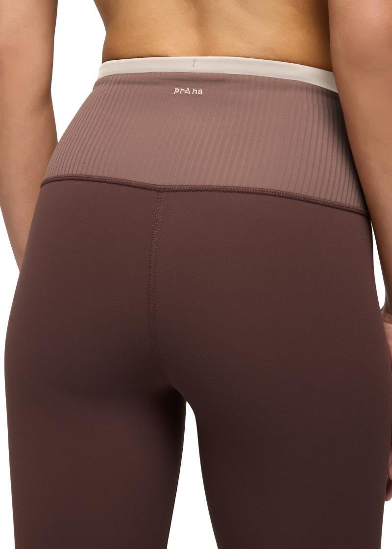 Luxara Salutations Leggings - Womens - mocha colorblock 1