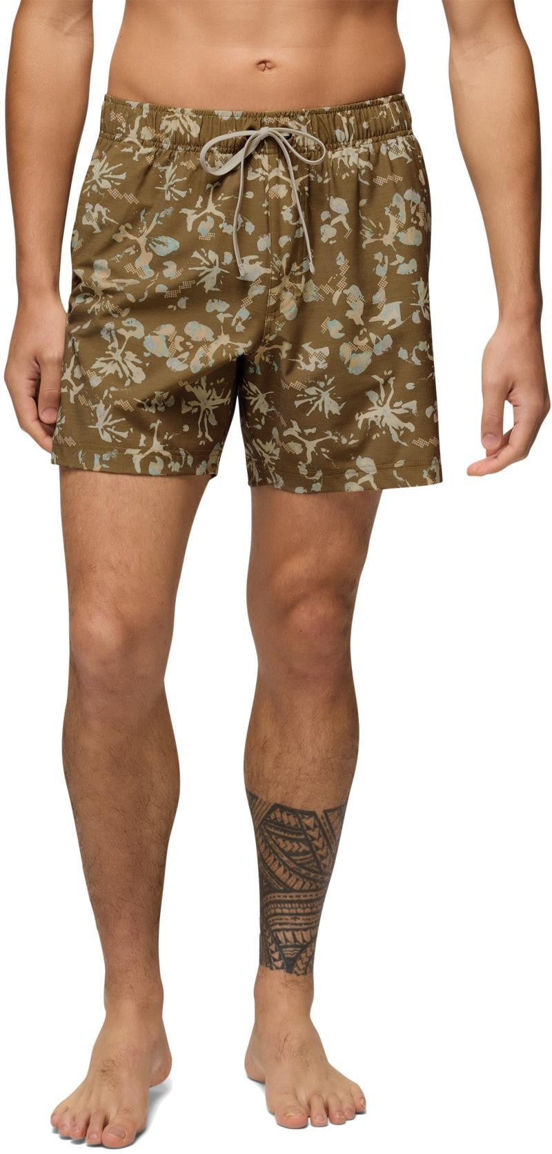 Metric E-Waist Shorts, 6" Inseam - Mens - retro olive digibloom 1