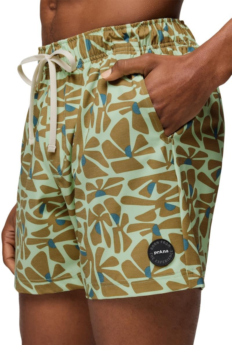 Metric E-Waist Shorts, 8" Inseam - Mens - bio mint retro bloom 1