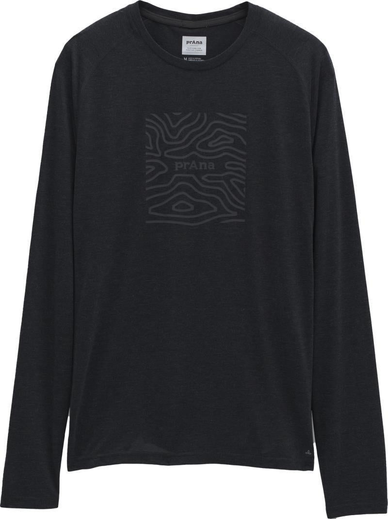 Mission Trails LS Tee - Mens - black heather topo 1
