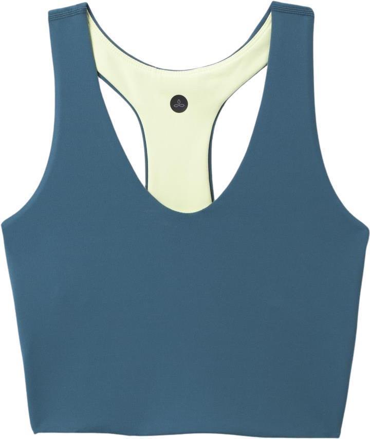 Momento Crop Top - Womens - Bluefin / Lime Squeeze 1