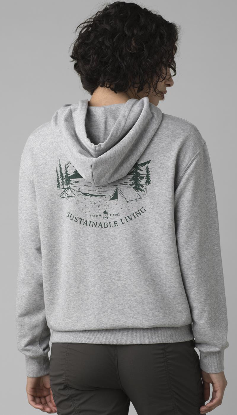 Organic Graphic Hoodie - Womens - Heather Grey Unwind 3