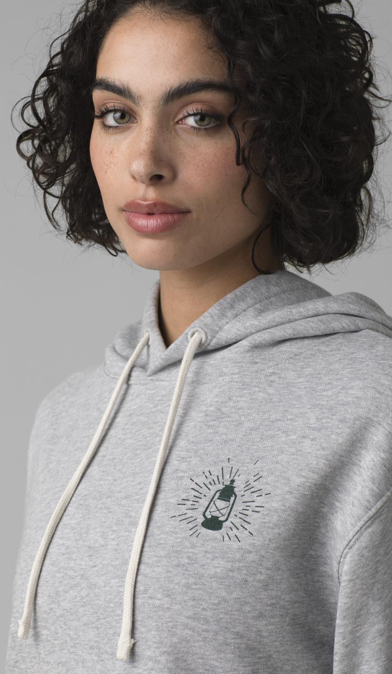 Organic Graphic Hoodie - Womens - Heather Grey Unwind 4