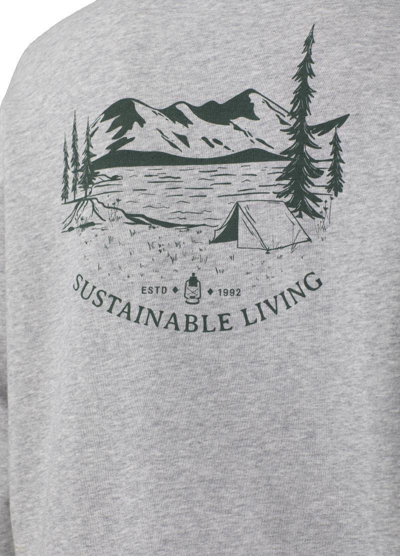 Organic Graphic Hoodie - Womens - Heather Grey Unwind 5