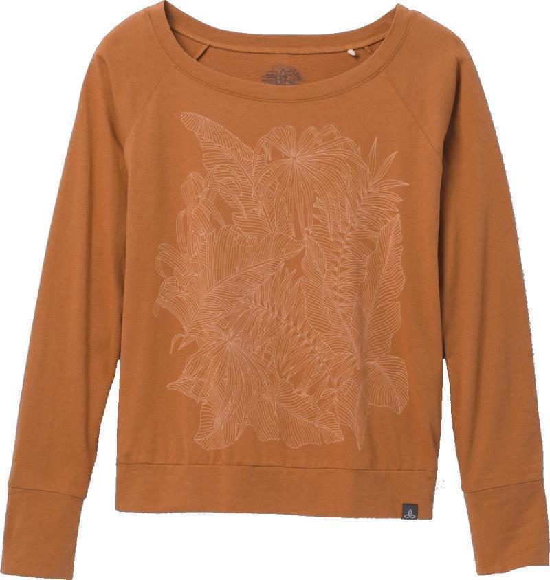 Organic Graphic LS - Womens - Copper Fronds 1
