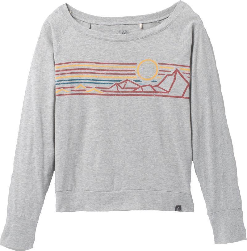 Organic Graphic LS - Womens - Heather Grey Landscape 1