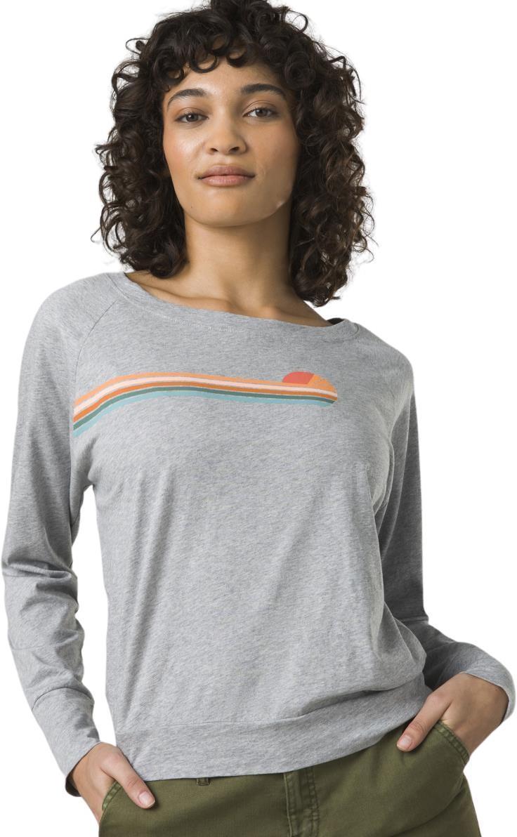 Organic Graphic LS - Womens - Heather Grey Vibes 1