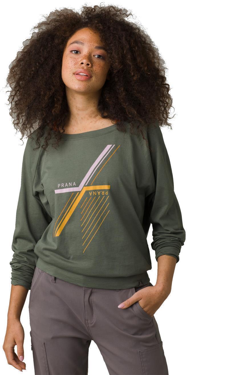 Organic Graphic LS - Womens - Kale Linework 1