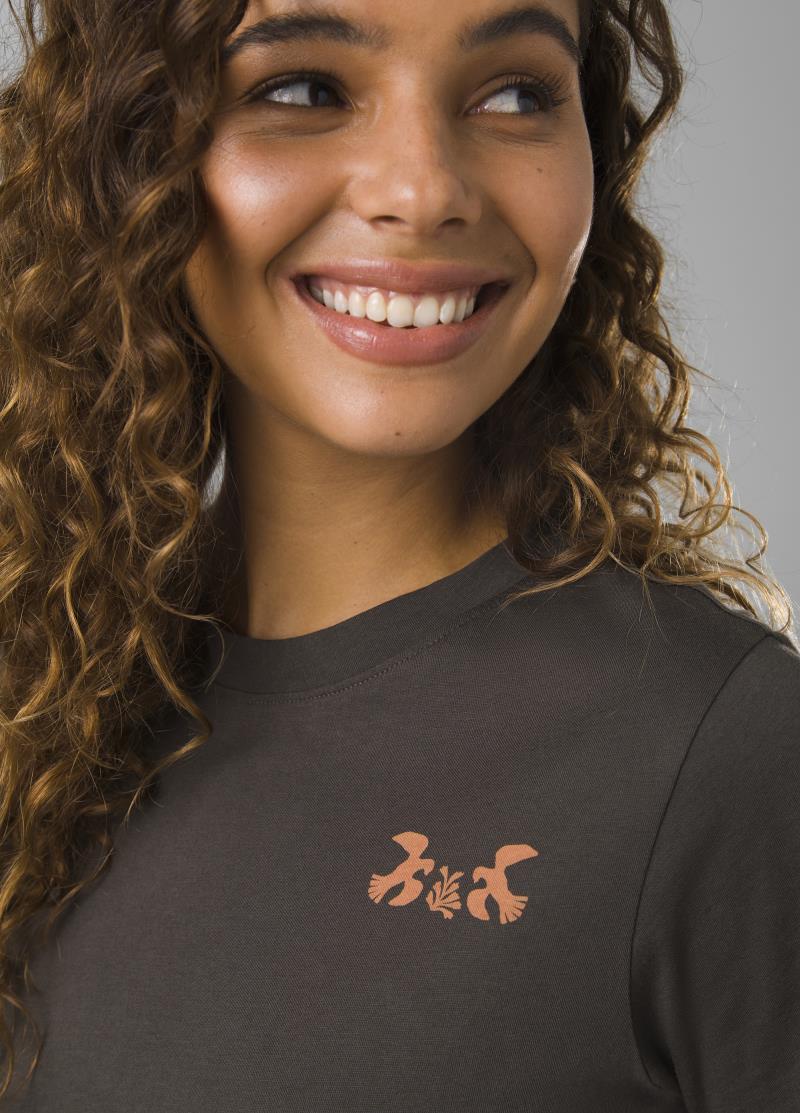 Organic Graphic SS - Womens - Dark Iron Fauna 5